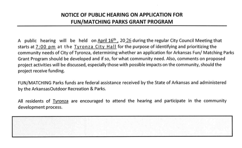 Public Hearing Notice